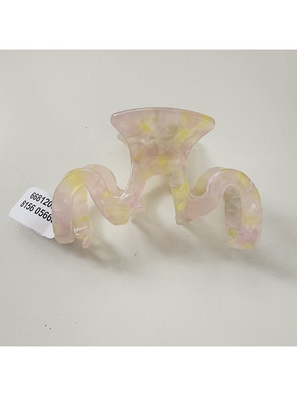 NEW Free People Zig Zag Marble Pink Hair Claw Clip